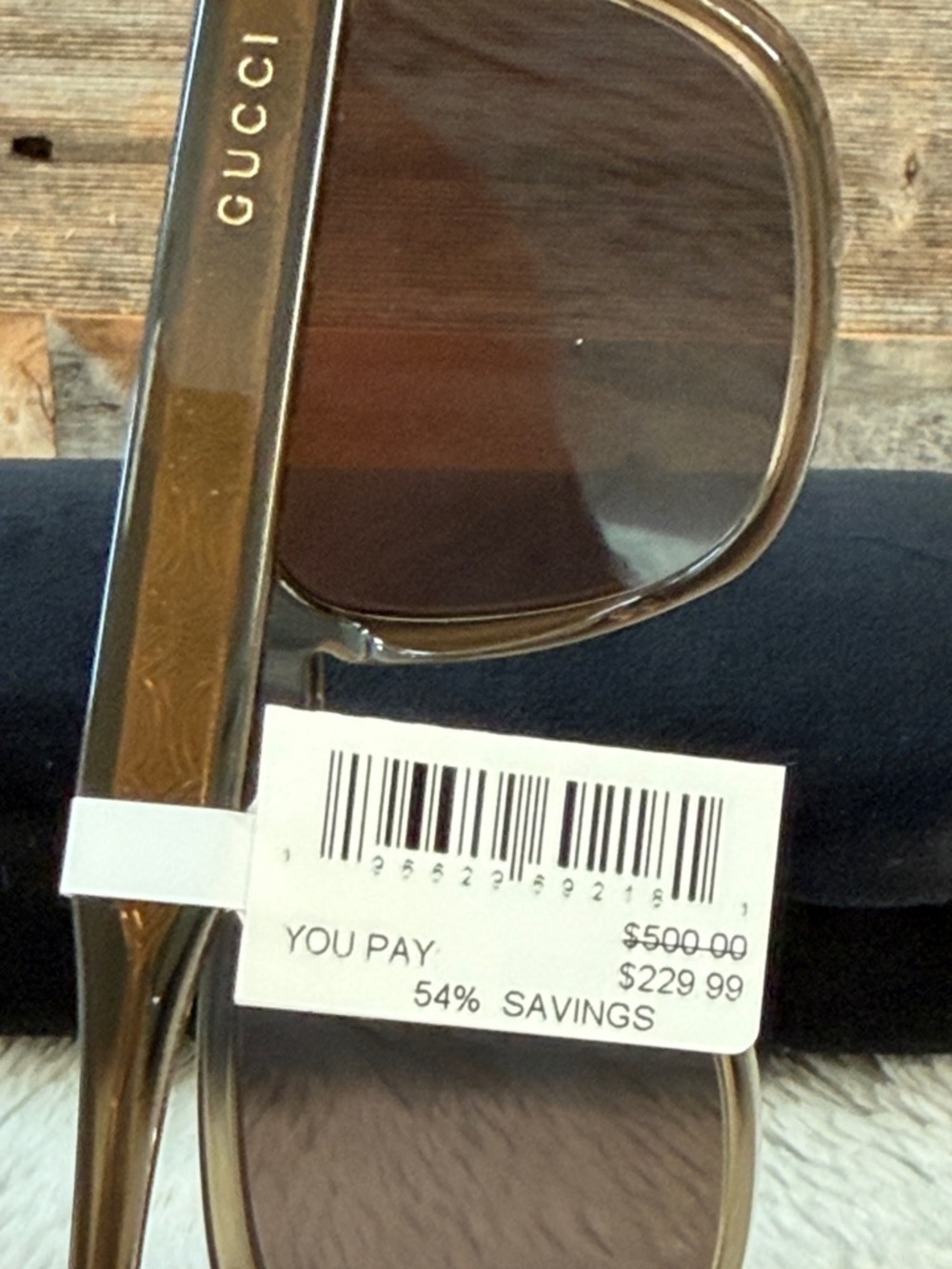Gucci Brown Square Sunglasses NWT With Black Case - Picture 8 of 12
